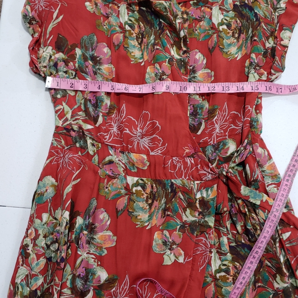 Skies Are Blue Red Floral Dress - Picture 2 of 16